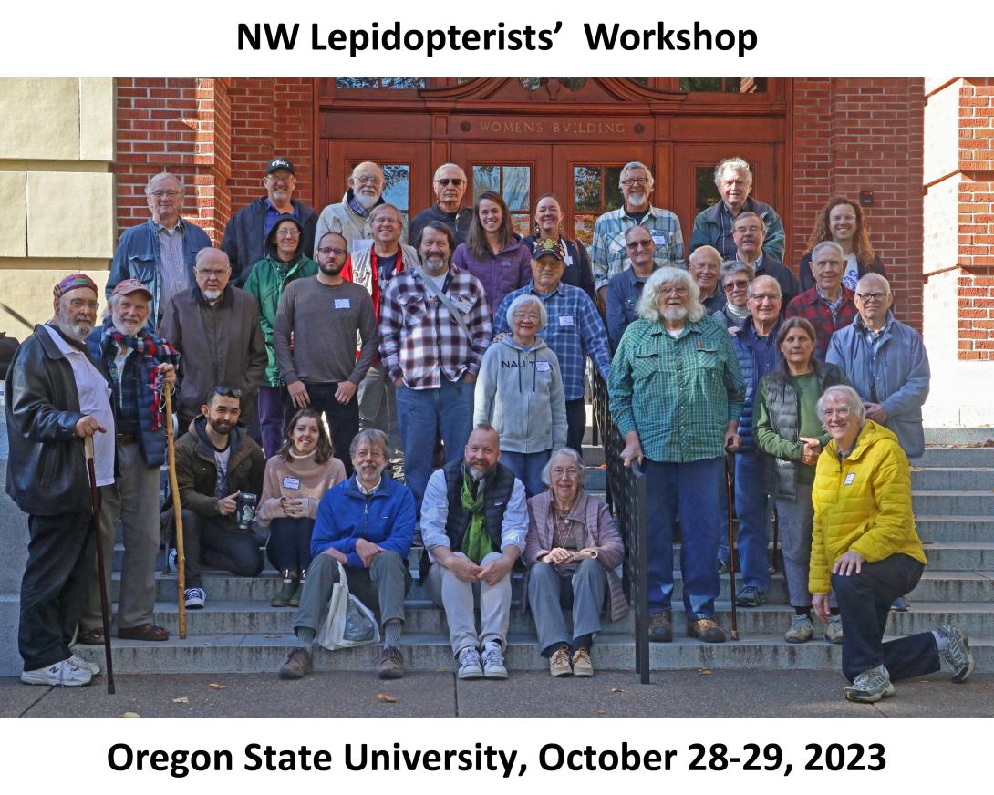 Attendees at the 2023 Northwest Lepidopterist workshop, OSU Corvallis